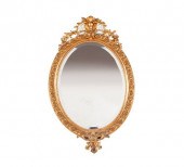 GILT FRAMED OVAL MIRRORGILT FR