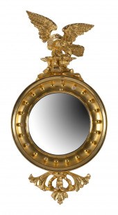 GILT GIRANDOLE BULL'S-EYE MIRR