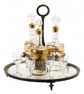 GILT GLASS DRINK SETcomprising