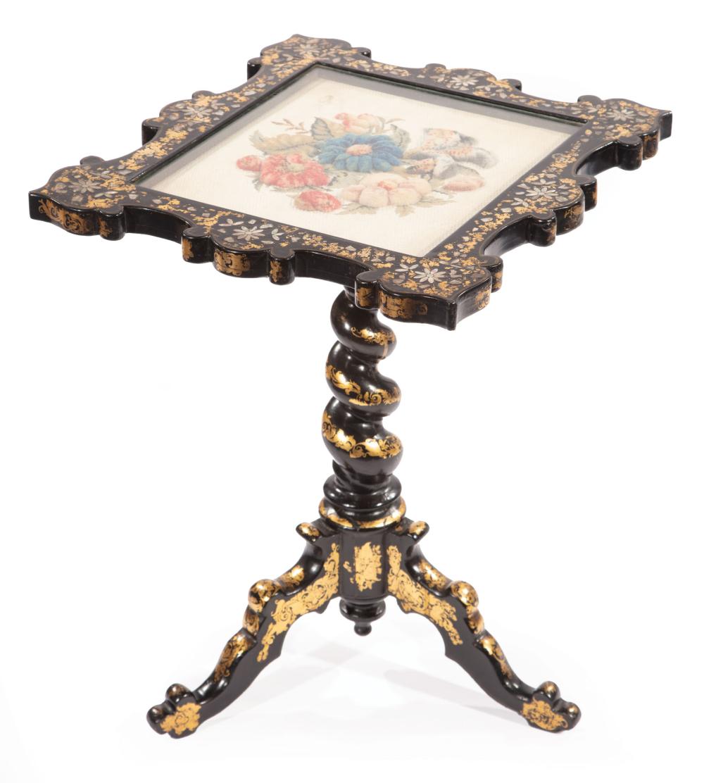 GILT INLAID MOTHER-OF-PEARL