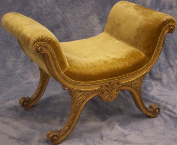Gilt Italian curule form vanity
