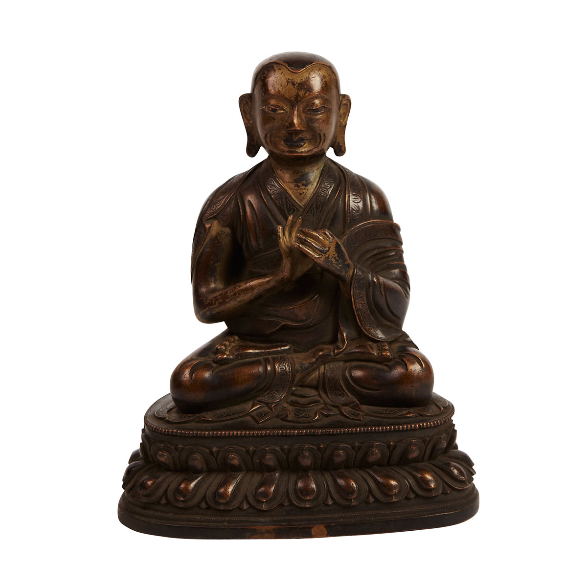 Gilt Lacquer Figure of a Lama