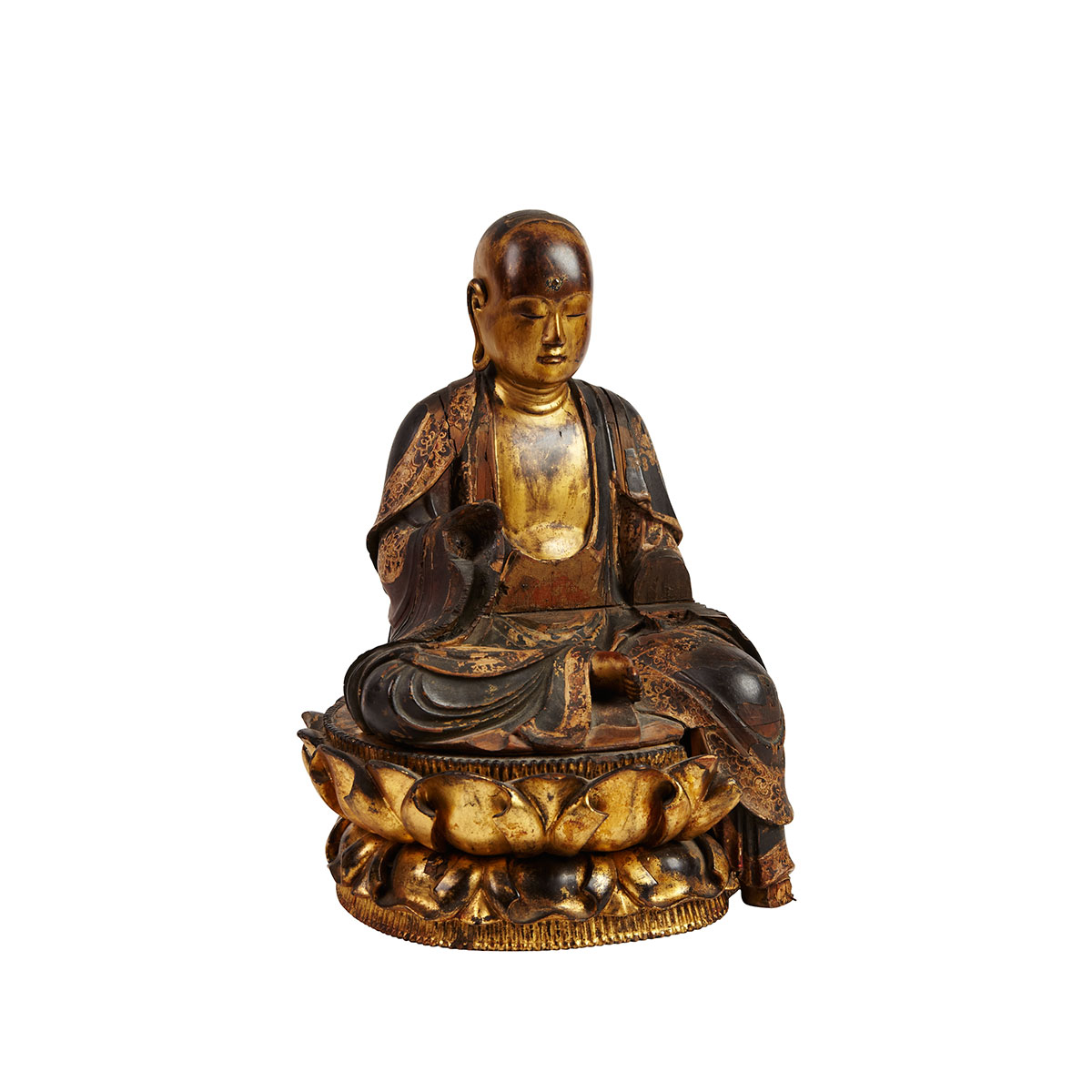Gilt Lacquered Wood Jizo 18th