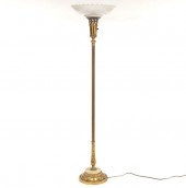 GILT METAL AND AGATE TORCHIERE