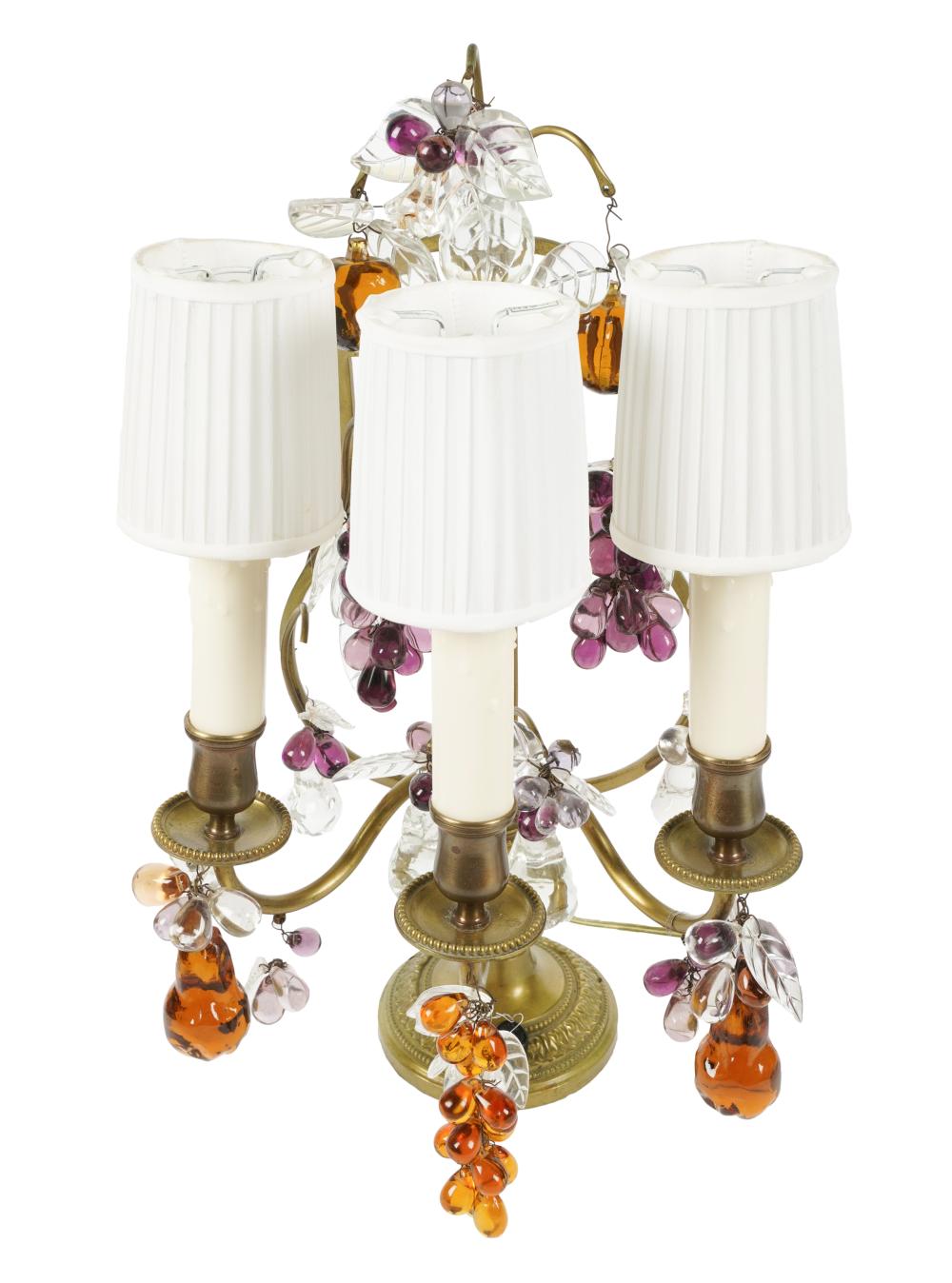 GILT METAL AND COLORED GLASS