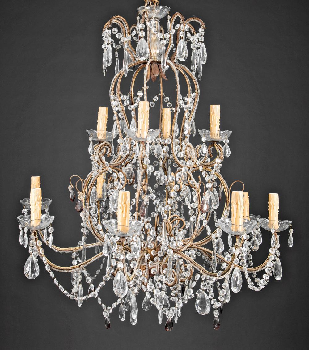 GILT METAL AND CRYSTAL