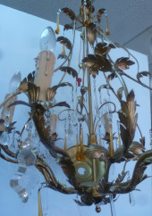 GILT METAL AND CRYSTAL HOLLYWO