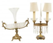 GILT METAL AND GLASS BOUDOIR L