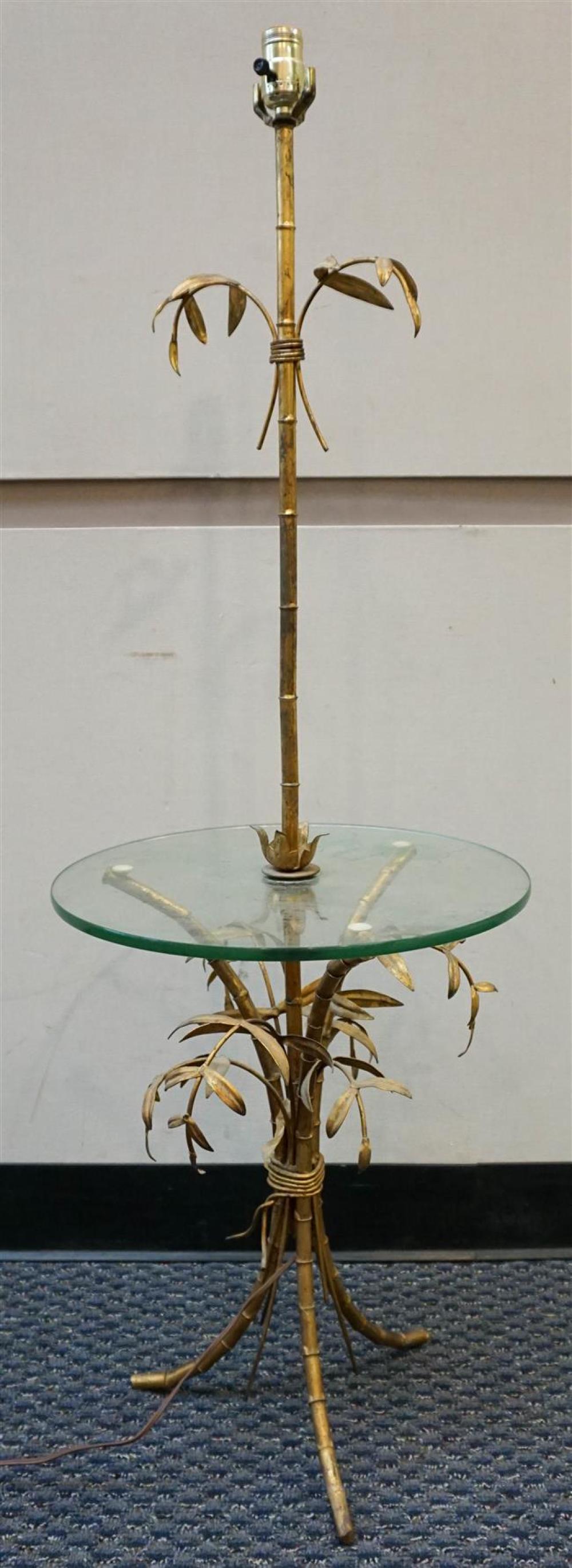 GILT METAL AND GLASS SMOKER FLOOR