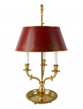 GILT METAL AND PAINTED TOLE BO