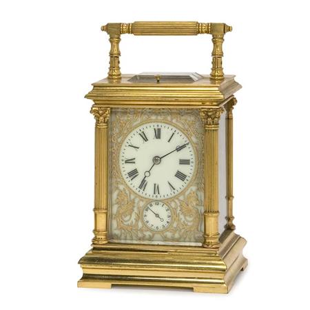 Gilt-Metal Carriage Clock 	 