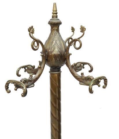 GILT METAL DOLPHIN STANDING HALL