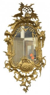 GILT METAL FIGURAL MIRROR, HAV