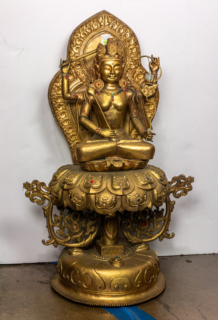 GILT METAL FIGURE OF TARA Gilt