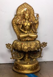 GILT METAL FIGURE OF TARA Gilt