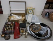 GILT METAL FLAT TABLE SERVICE,