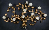 GILT METAL FLORAL SCONCELarge