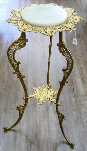 GILT METAL GREEN ONYX TOP