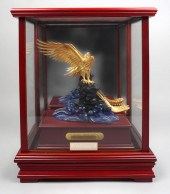 GILT METAL MODEL OF AN EAGLE P