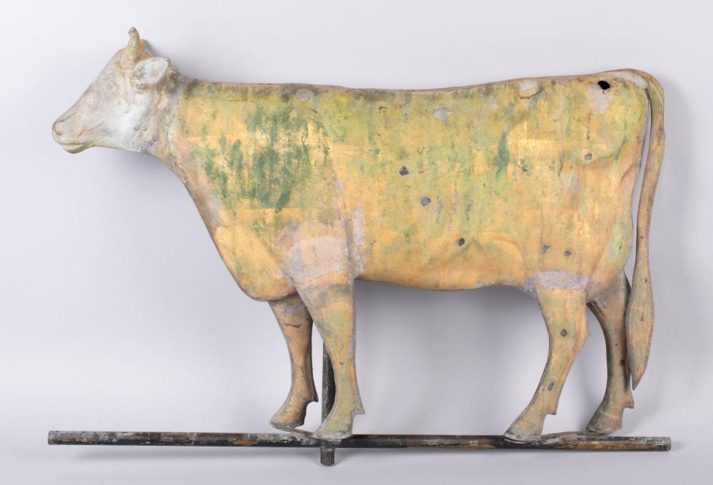 GILT METAL MOLDED COW
