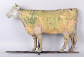 GILT METAL MOLDED COW WEATHERV