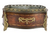 GILT METAL-MOUNTED BURL & INLA