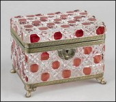 GILT METAL MOUNTED CUT GLASS T