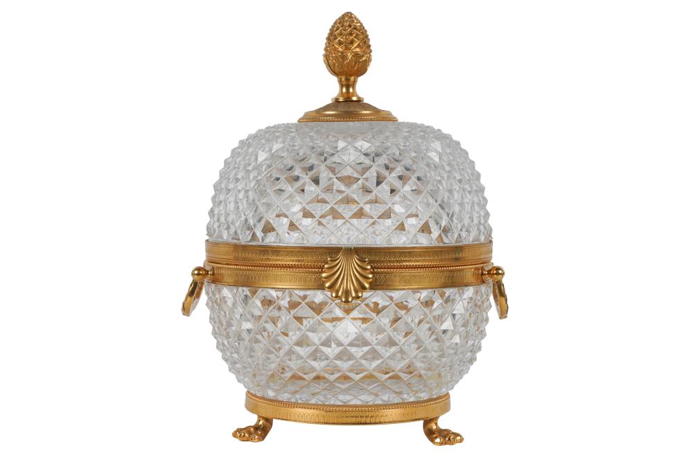 GILT METAL-MOUNTED CUT GLASS