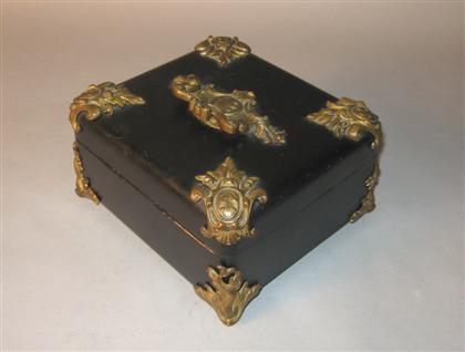 Gilt metal mounted ebonized