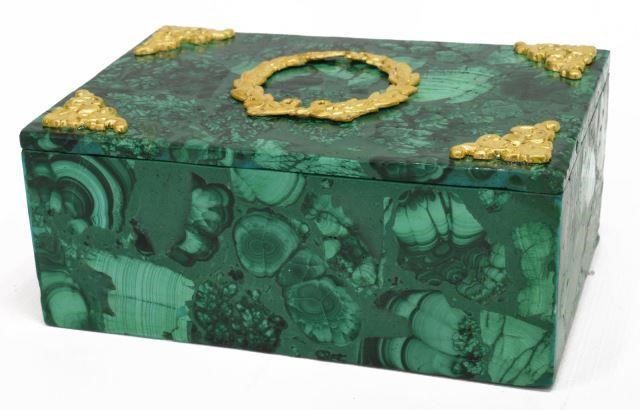GILT METAL MOUNTED GREEN