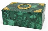 GILT METAL MOUNTED GREEN MALAC