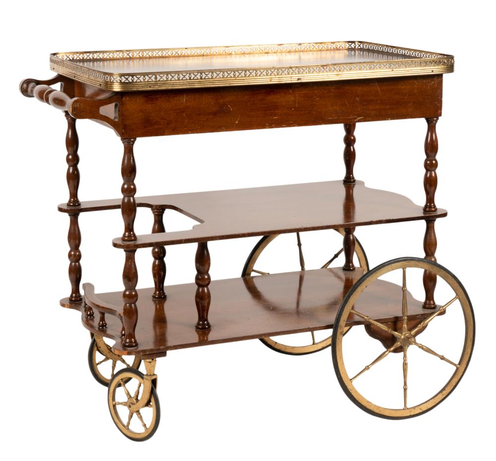 GILT METAL-MOUNTED MAHOGANY TEA