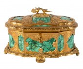 GILT METAL-MOUNTED MALACHITE B
