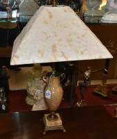 GILT METAL MOUNTED MARBLE TABL