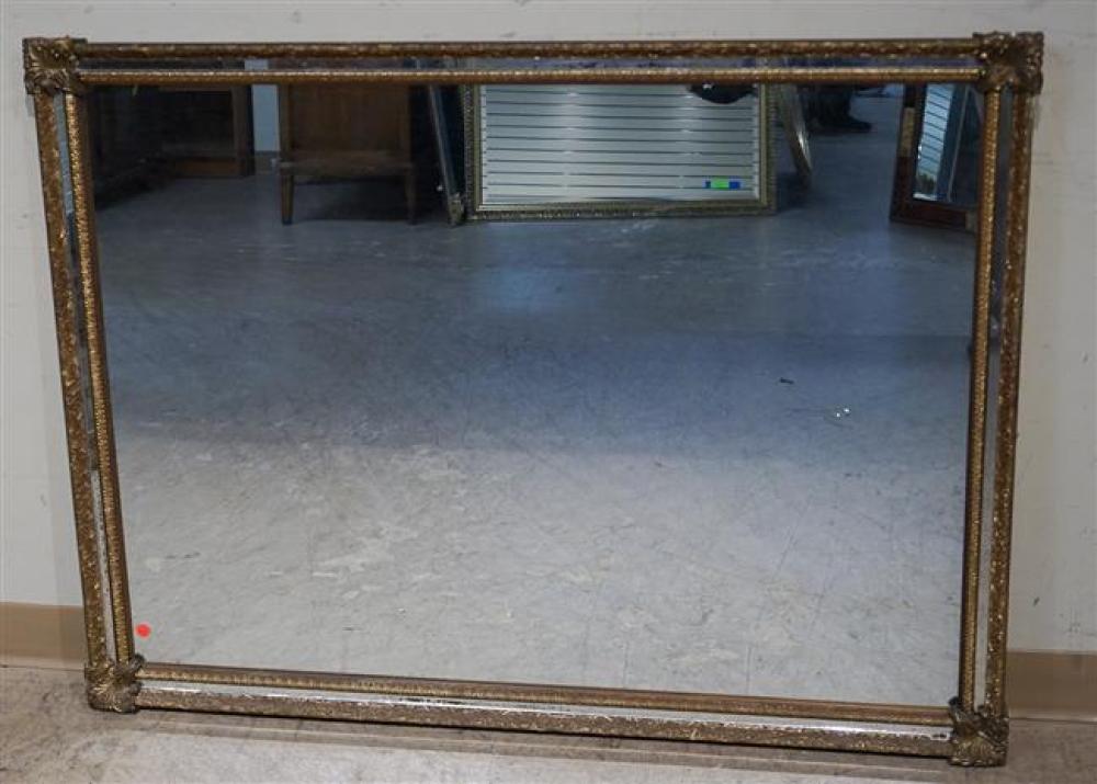GILT METAL MOUNTED MIRROR, 35-3/4 X