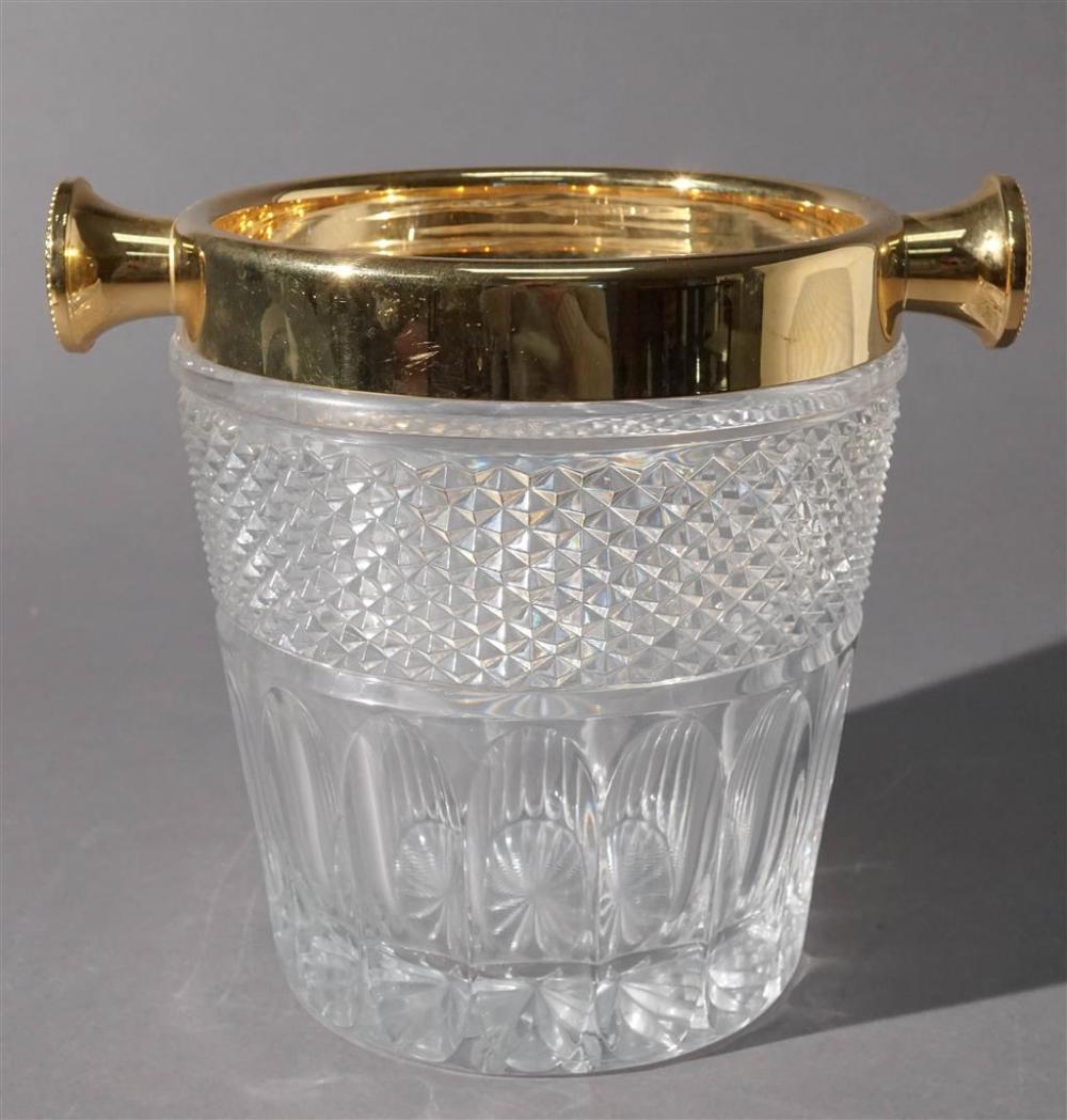 GILT METAL MOUNTED MOLDED GLASS