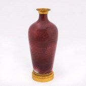 GILT METAL MOUNTED OX BLOOD ME