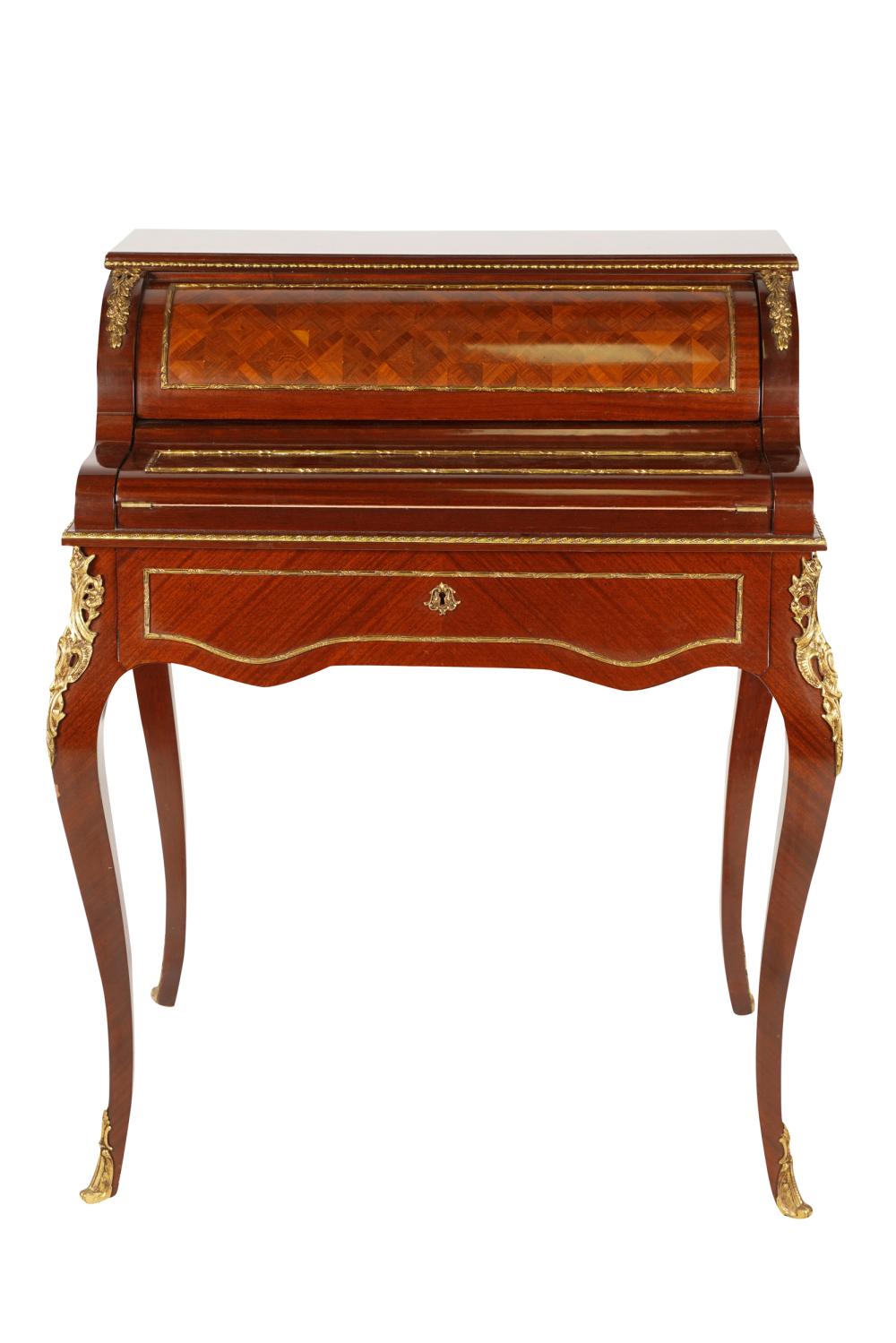 GILT METAL-MOUNTED PARQUETRY