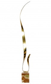 GILT METAL & ONYX SCULPTUREon