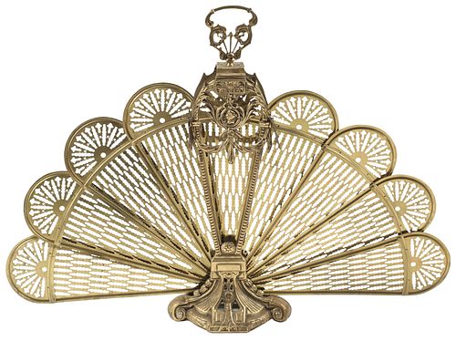 GILT-METAL PEACOCK FAN FOLDING