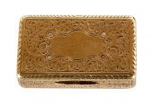 Gilt metal presentation snuff