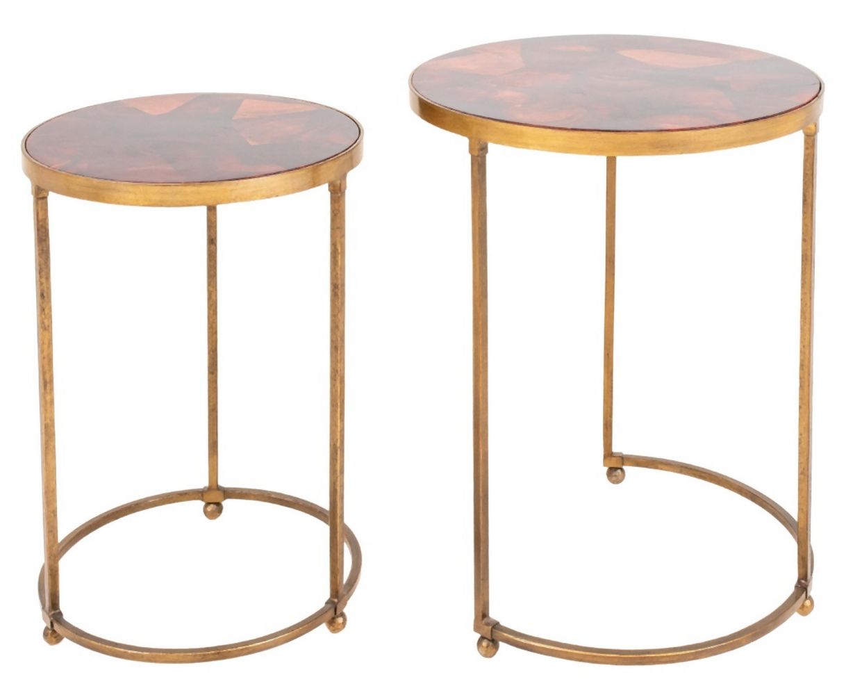 GILT METAL ROUND NESTING END