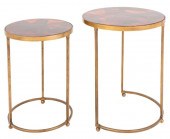GILT METAL ROUND NESTING END T