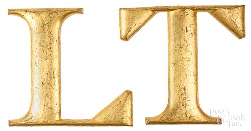 GILT METAL T AND LGilt metal T