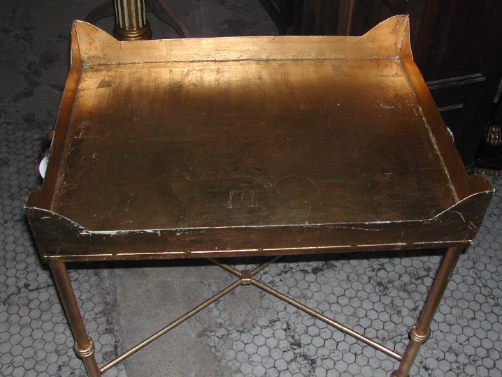 Gilt Metal Tray Table,  of