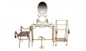 GILT METAL VANITY SETcomprisin