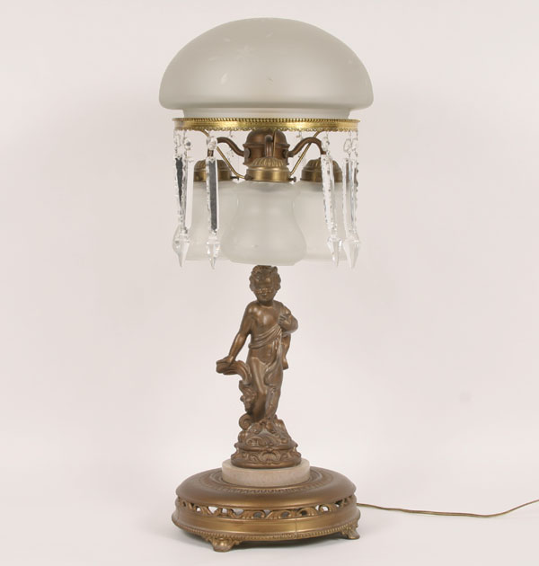 Gilt metal Victorian-style cherub