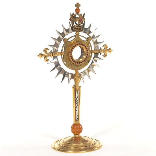 GILT MONSTRANCE CA. 1950 19" wide x