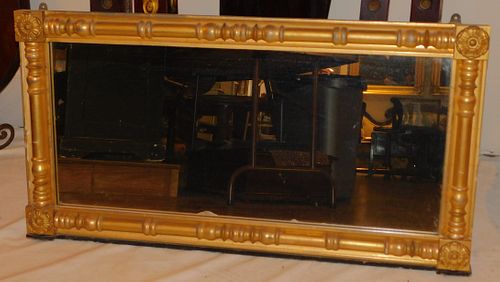 GILT OVER MANTLE MIRROROld gilt
