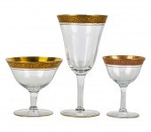 GILT-OVERLAY STEMWARE SERVICEu